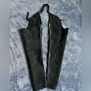 Black Suede Barnstable Riding Boot Cut Chaps